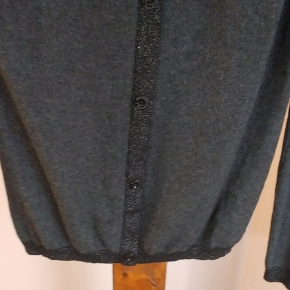 Maison Scotch Wool Blend Gray Pullover Sweater Blouse Long Sleeves Size 2 Sequin - Picture 11 of 16